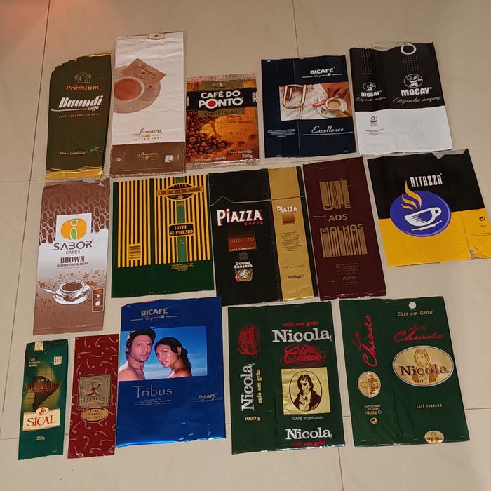 80 Sacos de café vazios para coleção alguns com mais de 25 anos