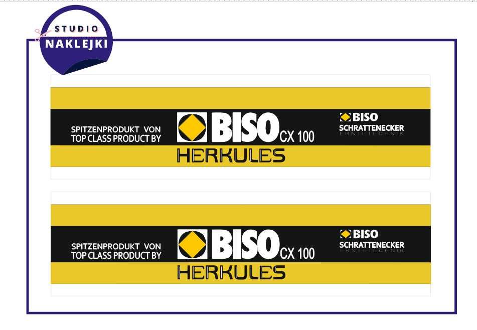 Naklejki BISO cx100 Herkules Nalepki Nalepka