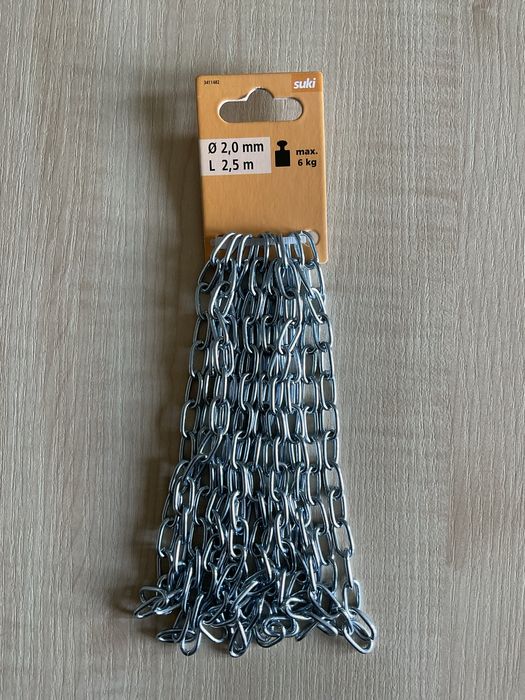 Łańcuch dekoracyjny 2 mm x 2.5 m stal