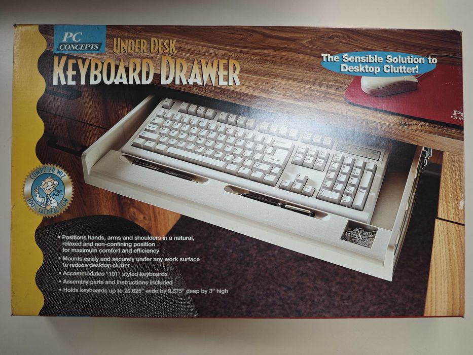 Suporte de Teclado Deslizante para Secretária