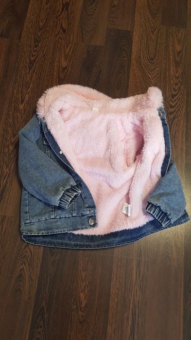 Дитяча куртка джинсовка утеплена хутром