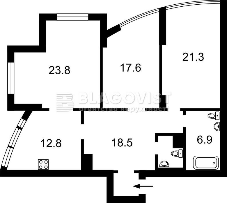 3-комнатная квартира по адресу ул. Лукьяненко Левка(Тимошенко) (площадь 103,2 м²) - Atlanta.ua - фото 16