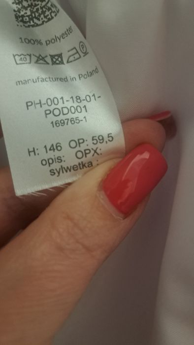 Alba,bolerko, halka r. 146 cm Torebka i rękawiczki
