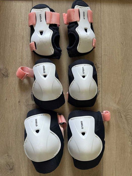Zestaw 3x2 ochraniaczy dziecięcych na rolki, deskorolkę, Oxelo Play Bridal. Rozmiar XS. 6-10 lat. 25-50 kg.
