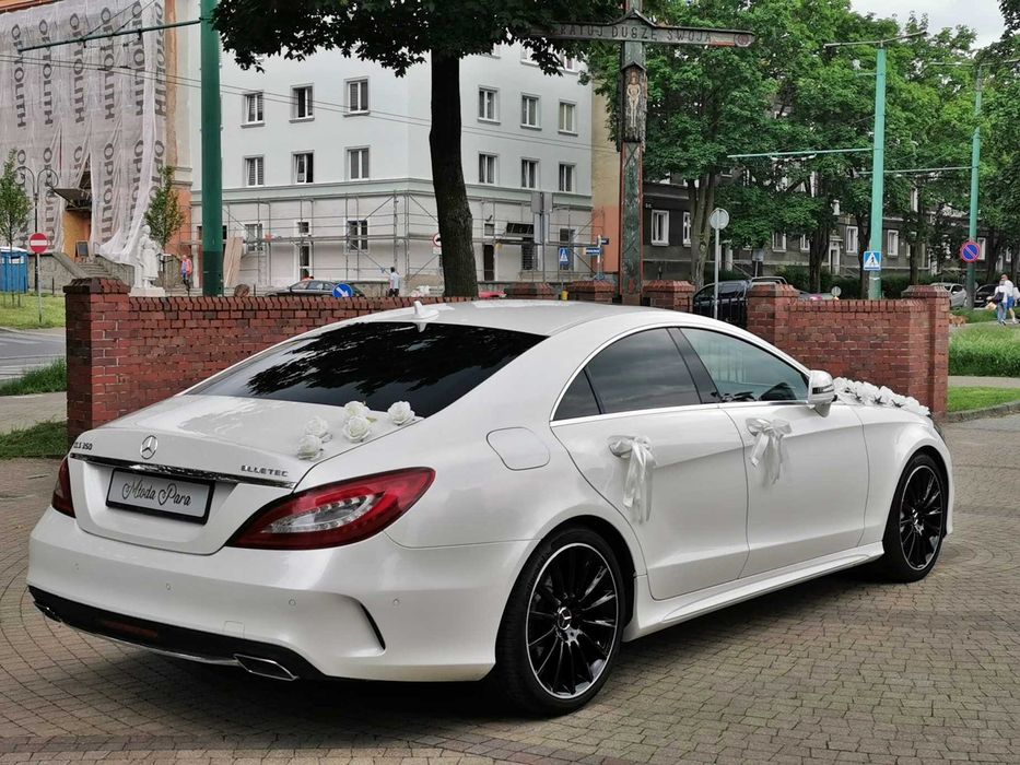 Mercedes CLS Biała Perła Samochód /Auto do Ślubu Wesele Cennik