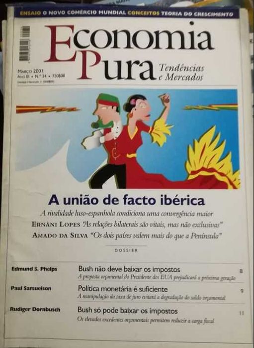 8 revistas antigas "Economia Pura" mais 20 anos - NOVAS Lote 1