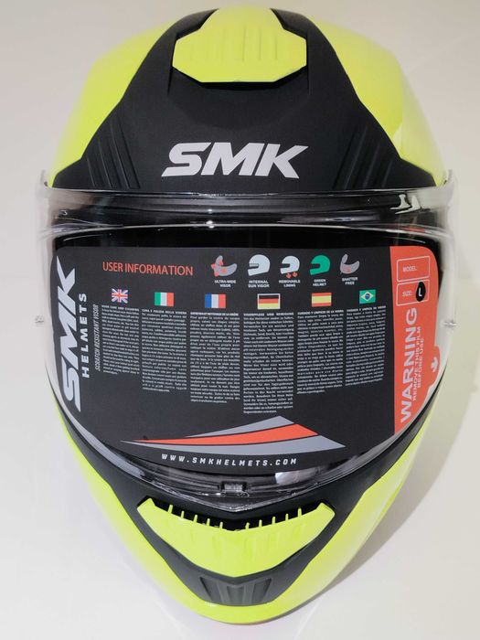 Capacete SMK modular dupla homologação P/J mota scooter novo