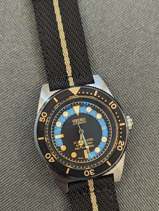 Seiko mod retro style szafir 2 paski