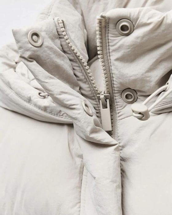 Zara пуффер М, zara пуховик зимова куртка М