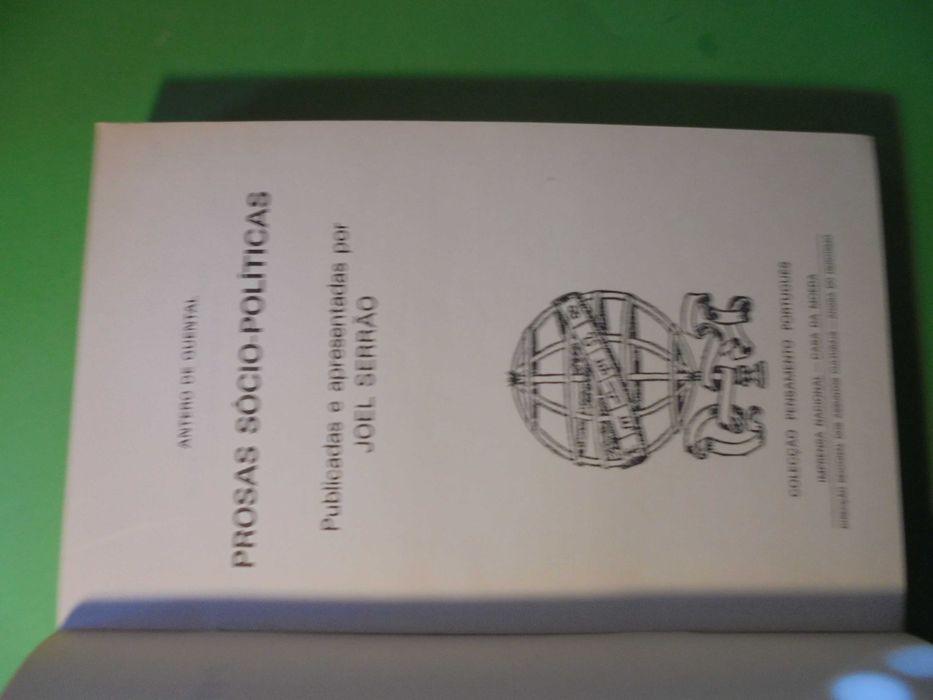 Quental (Antero de);Prosas Sócio Políticas
