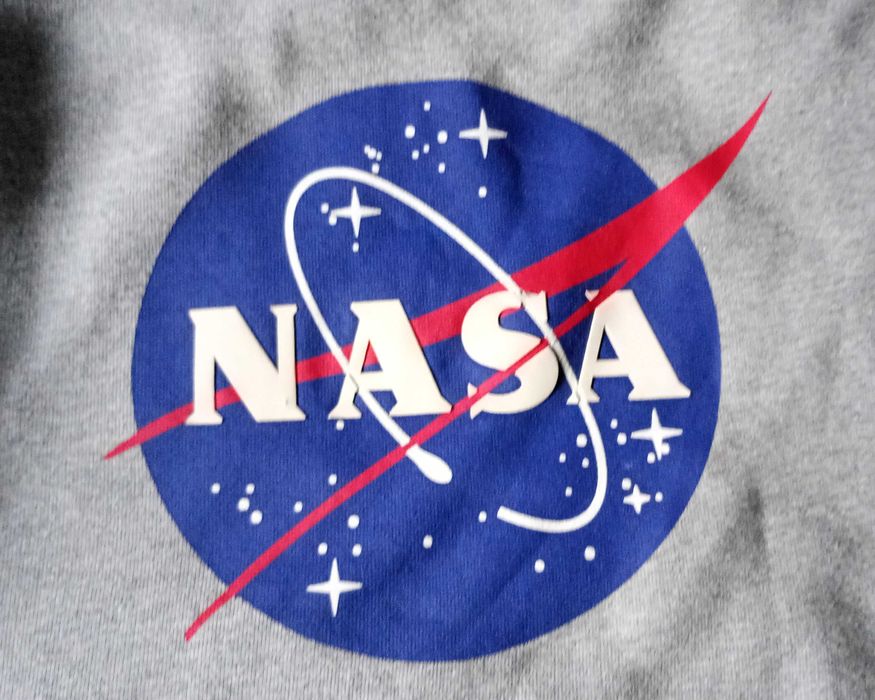 Bluza Reserved NASA szara męska gruba M/L