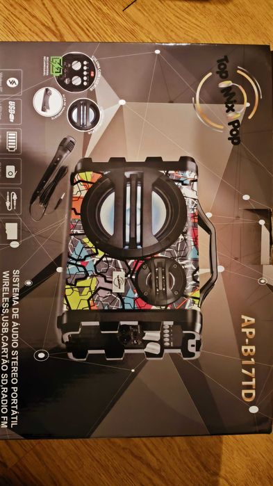 Coluna TOP MIX POP AP-B17TD nova na caixa