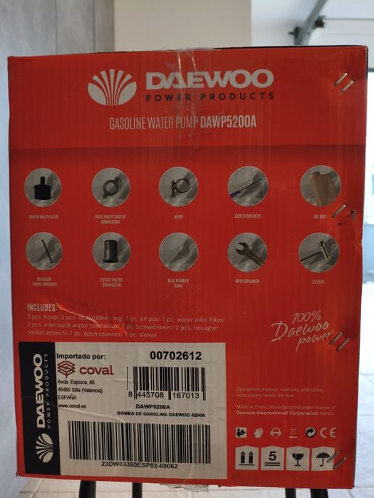 Bomba de água a gasolina 52cc