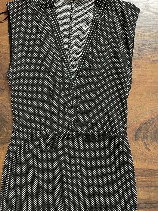 Zara sukienka kropki S/XS wąska midi idealna