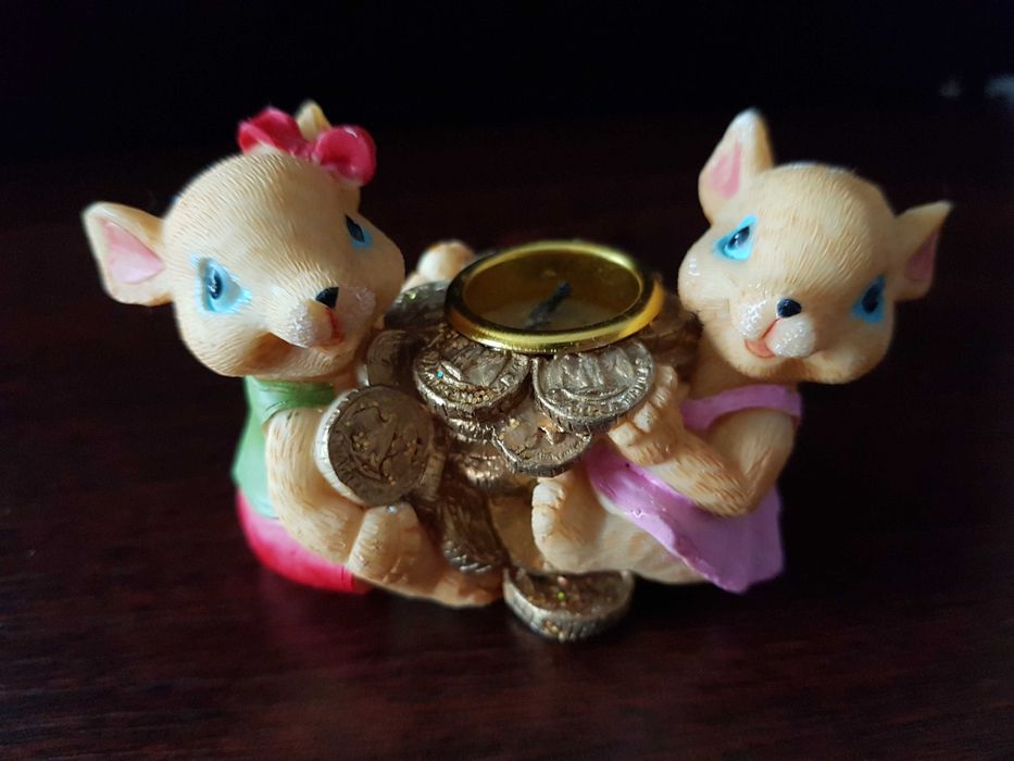 дитячий підсвічник " 2 мишки " мишеня подарунок подсвечник детский