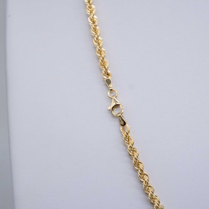 Złoty łańcuszek damski 585 8,24g 55cm Jasny Kordel Nowy WYSYŁKA GRATIS