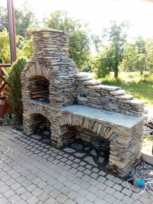 Kominek-Grill  ,wędzarnia ,kamień naturalny,łupek