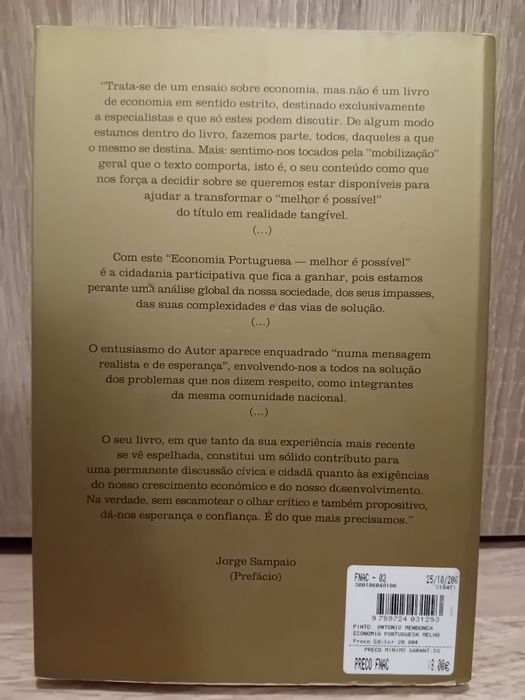 Economia portuguesa Melhor é impossível - António Mendonça Pinto