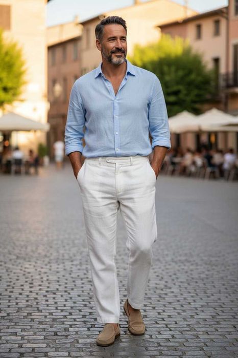 Льняные брюки Emporio Armani Оригинал