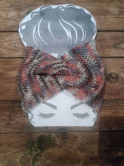 Opaska Handmade 100% Merino. Turban, szeroka. Dwuwarstwowa
