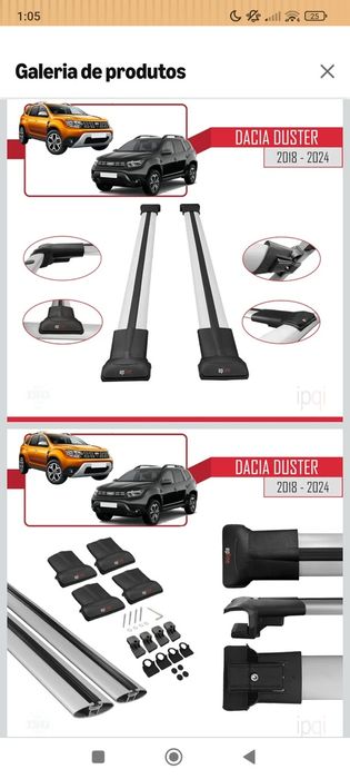 Barras tejadilho Dacia Duster 2018-24