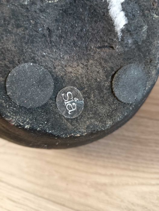 Wazon ceramiczny surowy ciemny SIA