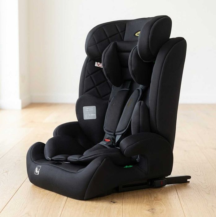Fotelik Samochodowy 9-36 kg 76-150 cm ISOFIX NOWY i-Size Top Tether Dla Dziecka Regulowany Czarny