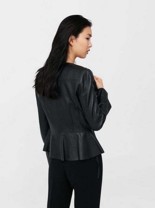 Кожаная натуральная куртка Mango XS-S, новая