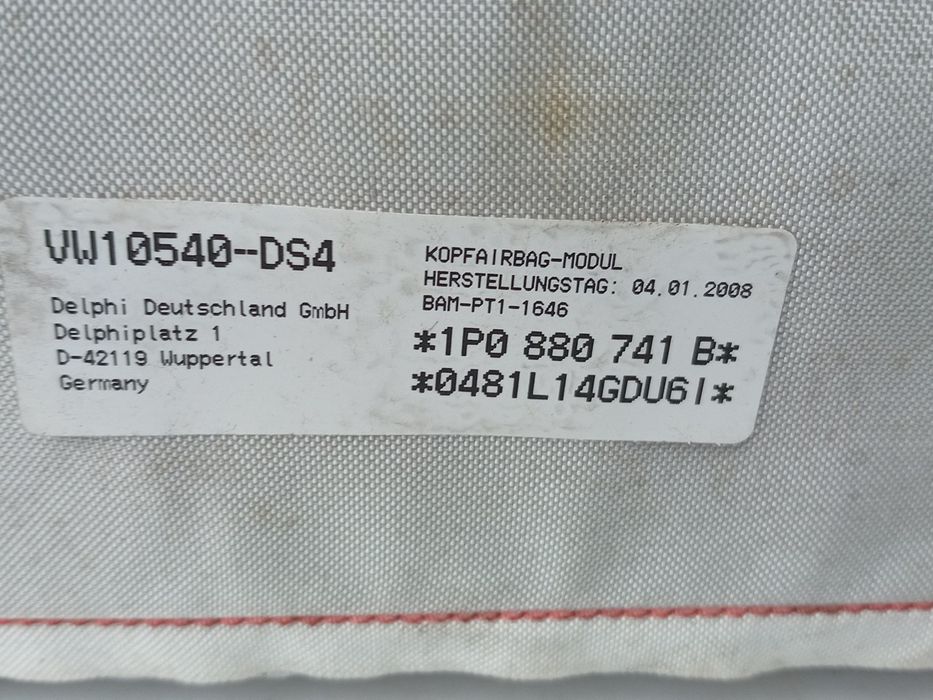 Airbag cortina esquerdo SEAT Leon (1P1)