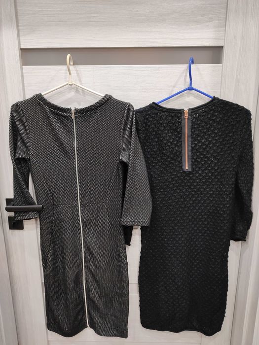 Sukienka czarna oraz jodełka Reserved i topshop s