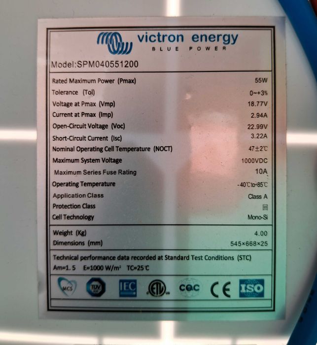 Сонячна зарядна станція. Панель Victron Energy. Акумулятор. Контролер.