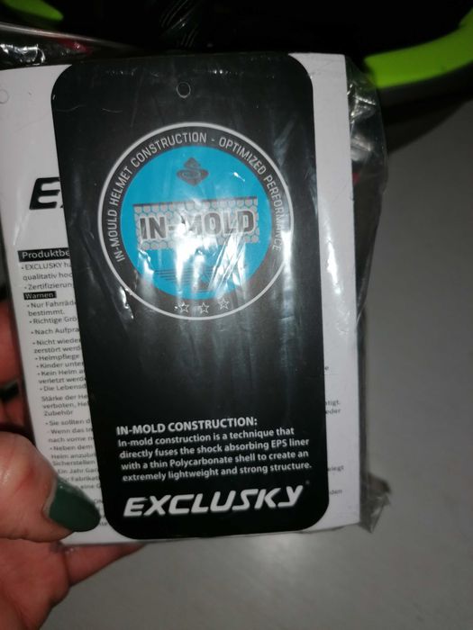 Exclusky Capacete de Bicicleta com led e luz, novo