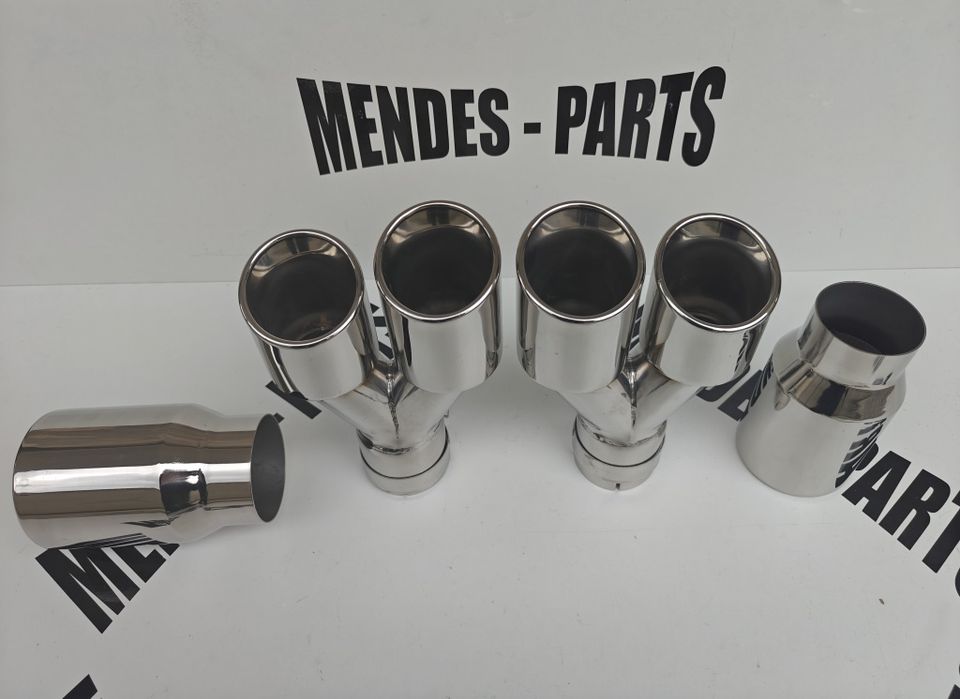 Ponteiras inox auto individual e duplas