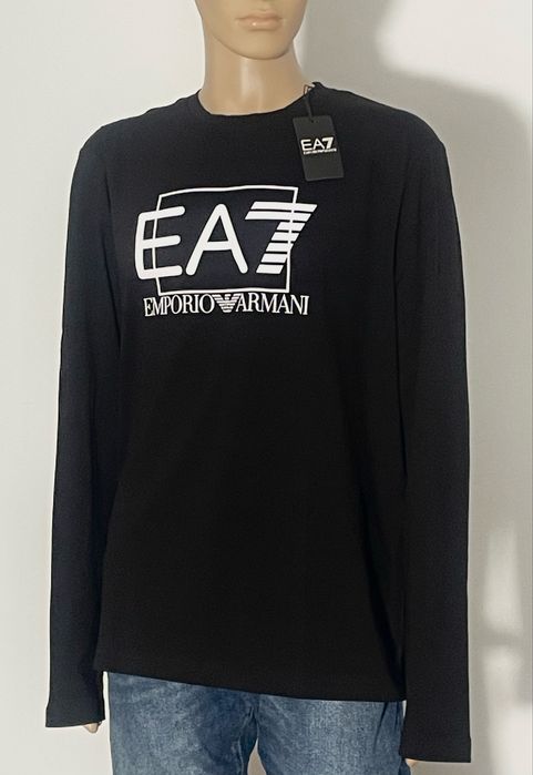 Czarny , oryginalny longsleeve Emporio Armani 7