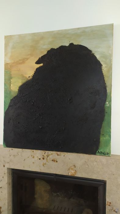 Canvas "The Bull", mixed technique: oil and sand on canvas64552047303937123