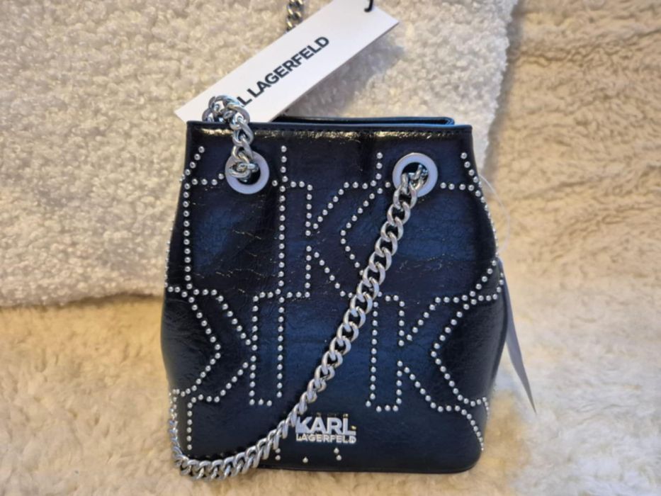Torebka skórzana Karla Lagerfeld