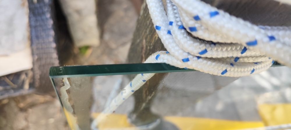 Vidro grande temperado e biselado