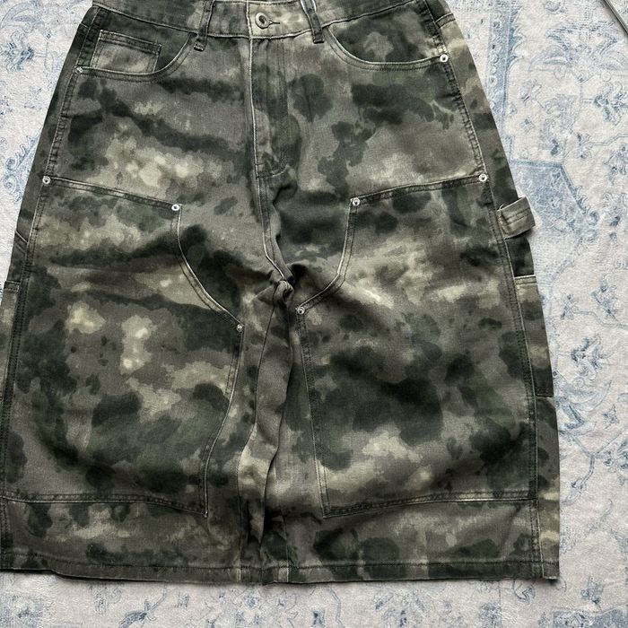 Double knee carpenter baggy camo jorts oversize широкі камо камуфляж jaded racer карпентер дабл ні шорти беггі баггі baggy sk8 y2k real tree