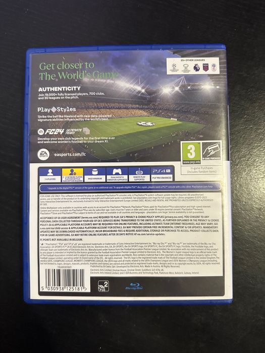 Диск на PS4 Fifa 2024 (русифицирован)