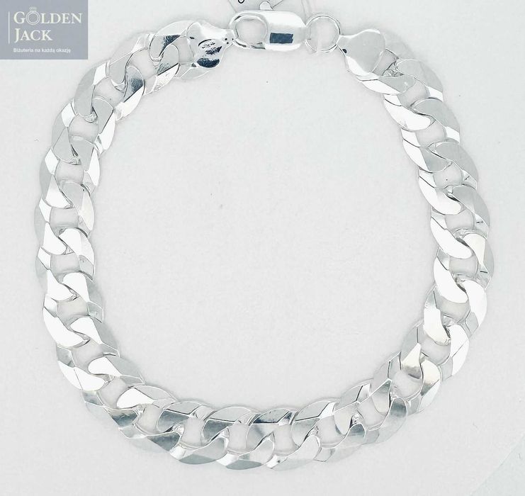 Srebrna bransoletka splot Pancerka srebro pr. 925 waga 26,5g dł. 23 cm