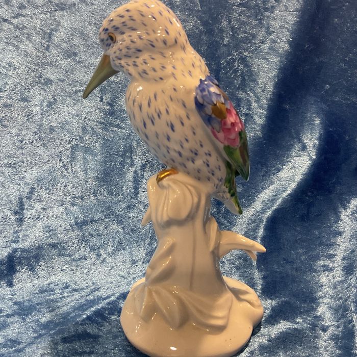 Ave vista alegre porcelana pintura manua 17 cm