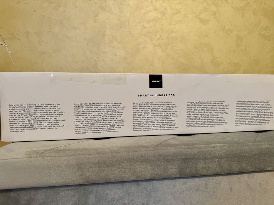 Нова Акустична Колонка Саундбар Bose Smart Soundbar 600 чорна
