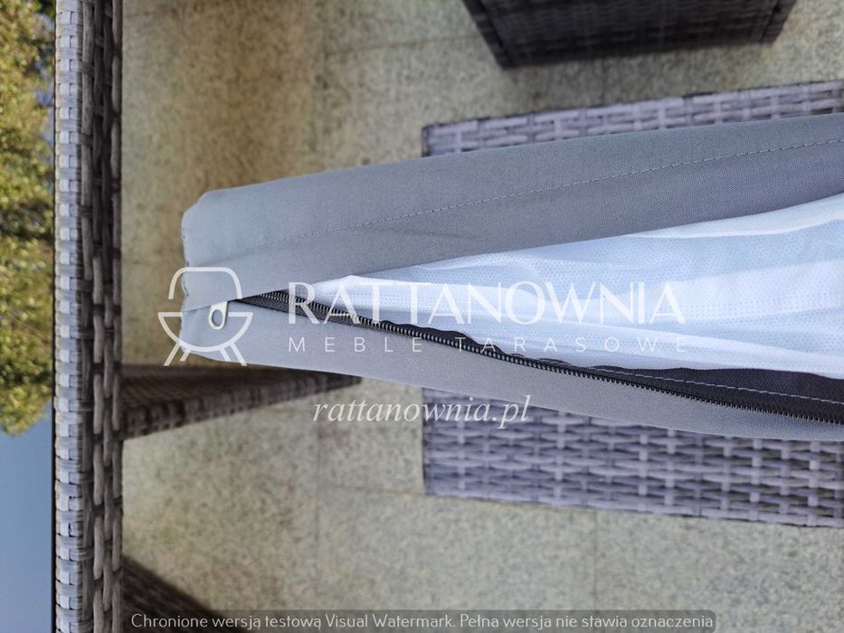 Komplet Mebli Ogrodowych Szary Technorattanowych Zestaw na Taras/Ogród