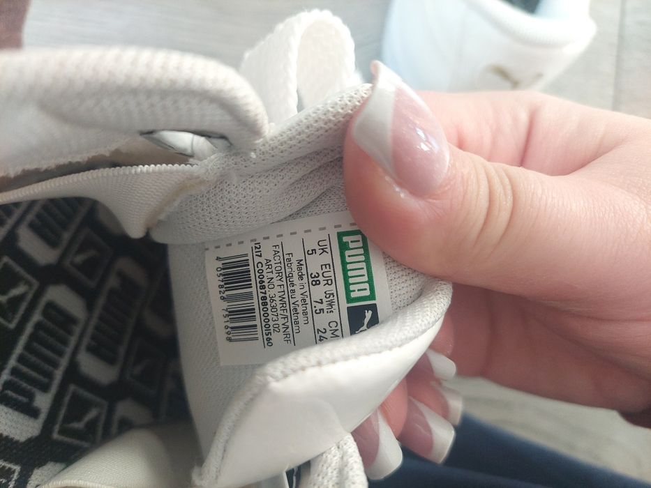 Śliczne białe buty puma basket 38