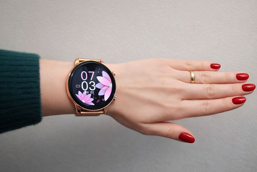 Smartwatch Zegarek Damski Złoty Zestaw Nowy