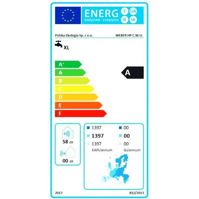 Pompa ciepła do ciepłej wody WEBER 3,4 kW