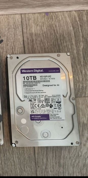Жорсткий диск 10 Tb Western Digital 3.5 для ПК, відеоспостереження HDD