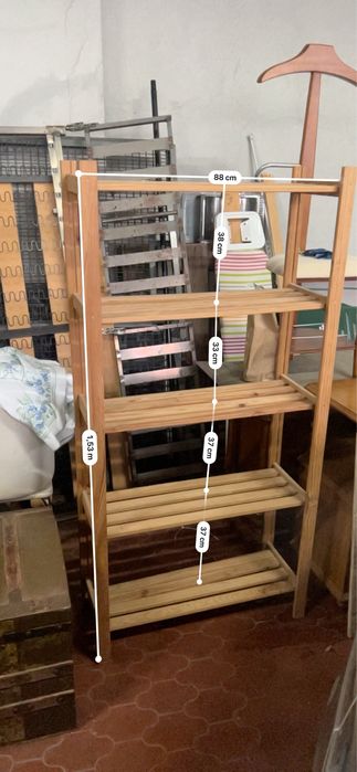 Estante em Madeira com 5 Prateleiras