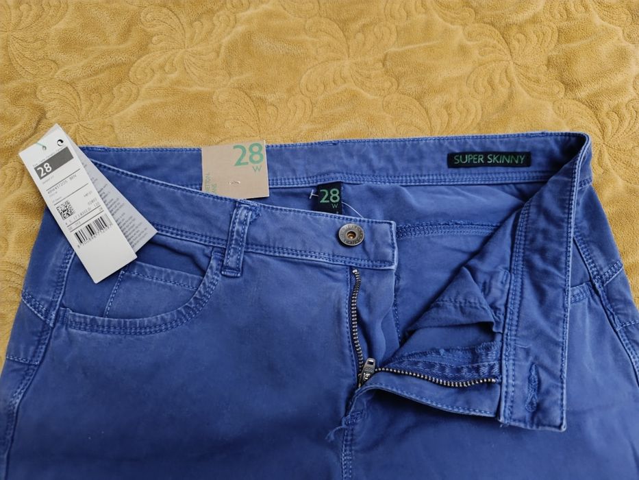 Benetton джинсы skinny 28/s/xs, новые,92 хлопок 8 эластан оригинал