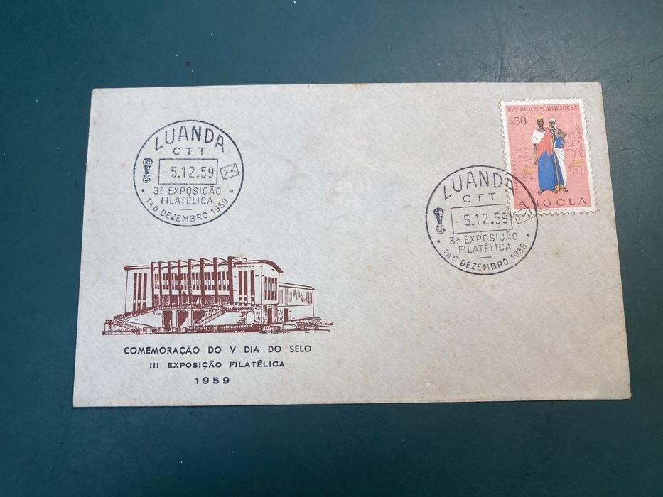 Envelopes com Selos Carimbados de 1959 Angola